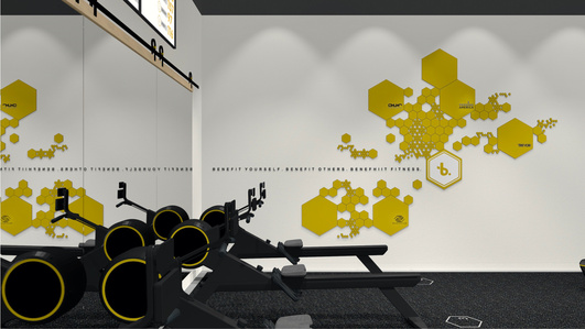 Environmental graphics for Benefhiit Fitness 