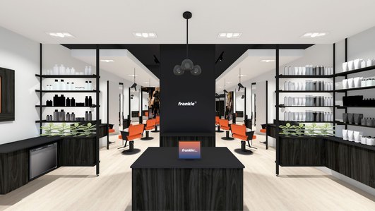 Salon interior design fro Frankie salon franchise