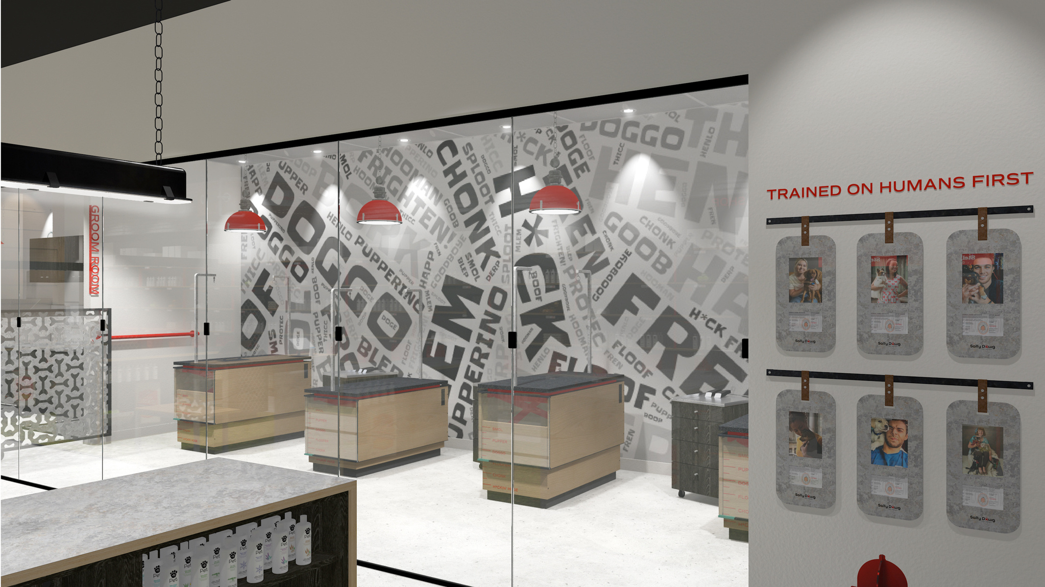 Dog Grooming franchise interiors and furnishings