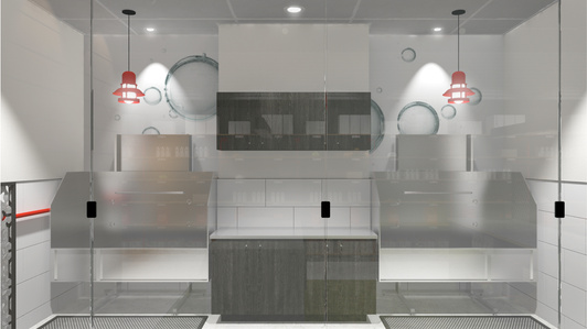 Pet grooming franchise design and furnishings