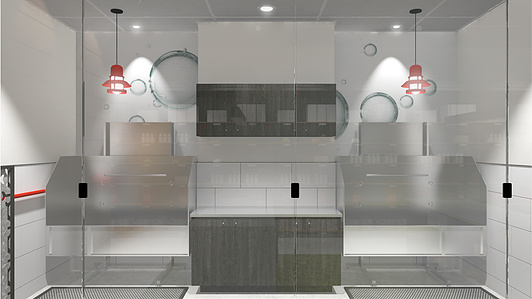 Pet grooming franchise design and furnishings