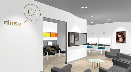 ColorOnly salon franchise color processing area.