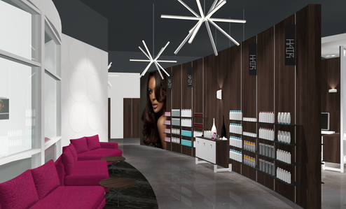 Franchise Interiors and furnishings salon retail  design