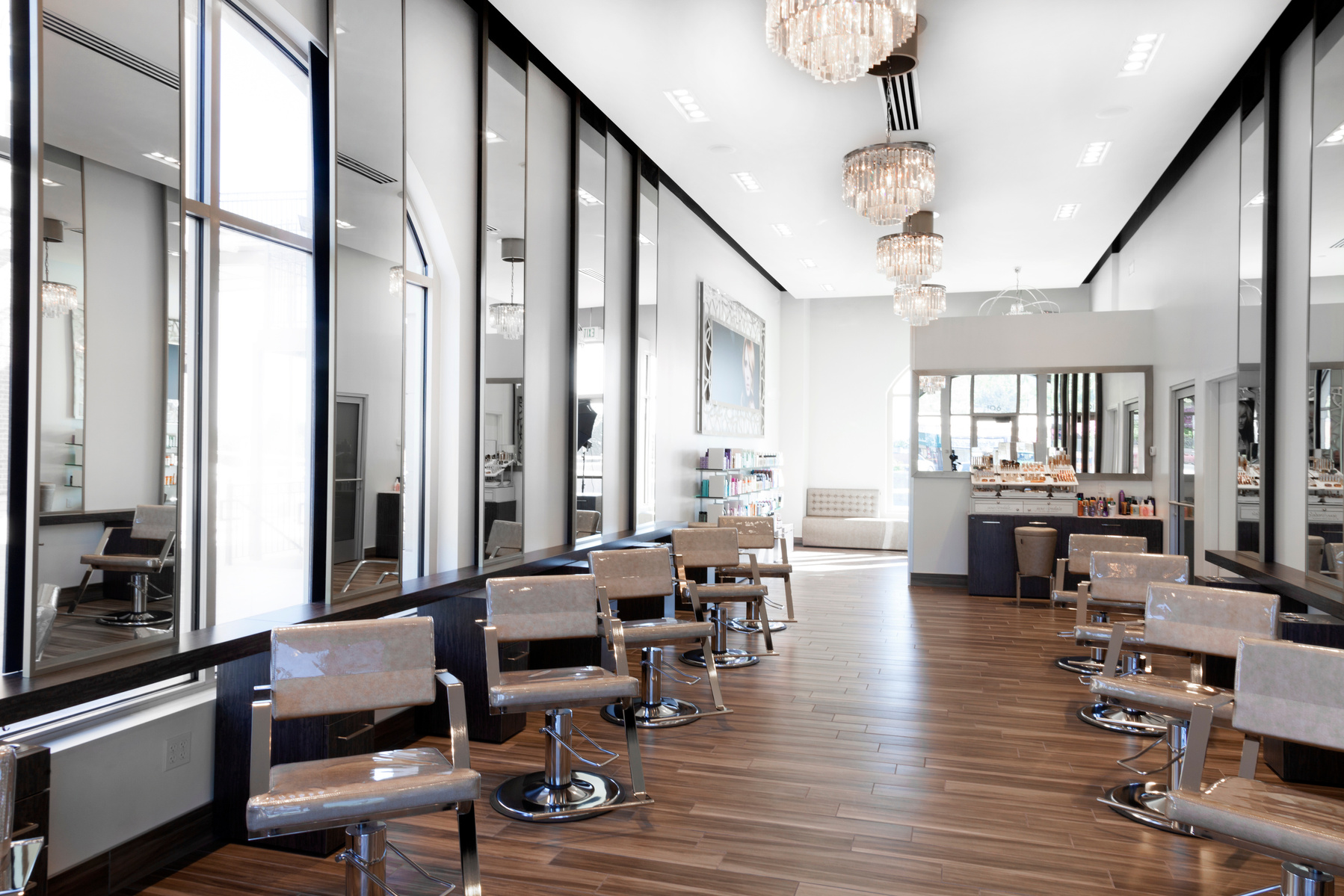 Salon interior planning and design for Lunatic Fringe