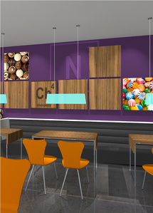 Sub Zero Ice Cream franchise dining area design