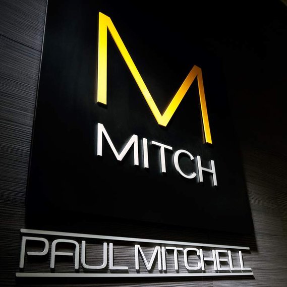 Signs and graphics for Paul Mitchell Focus Salon.