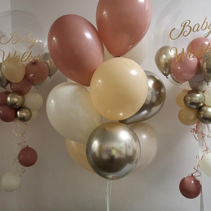 Very popular at the moment !! Neutral coloured balloon displays.  