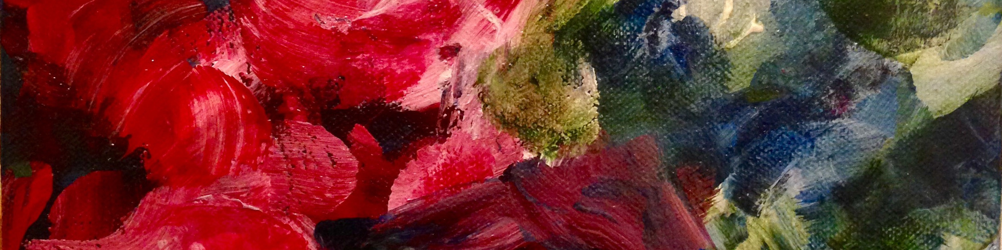 Abstract rose painting by Chelsey Kamen_acrylic paint