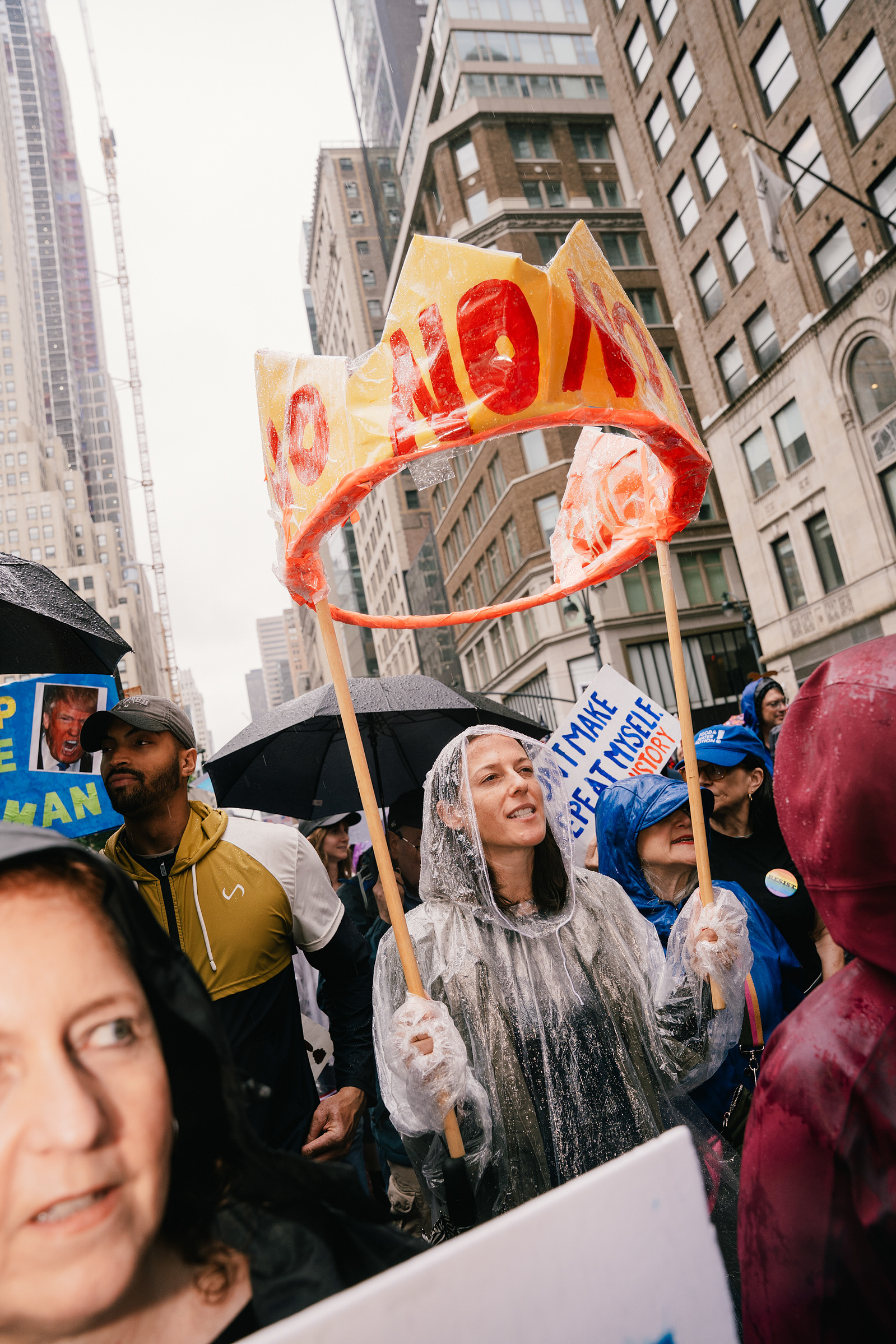 Photojournalism series of the No Kings protest in New York City for The New Republic magazine