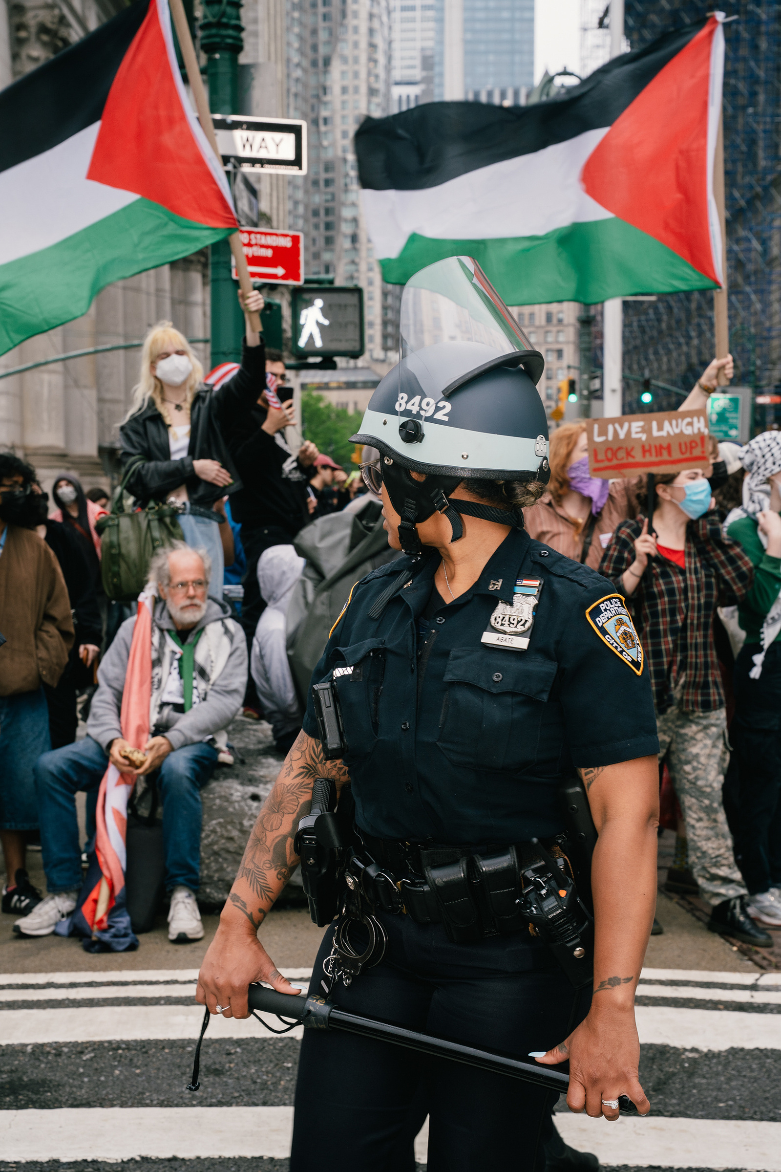 Photojournalism series of the No Kings protest in New York City for The New Republic magazine