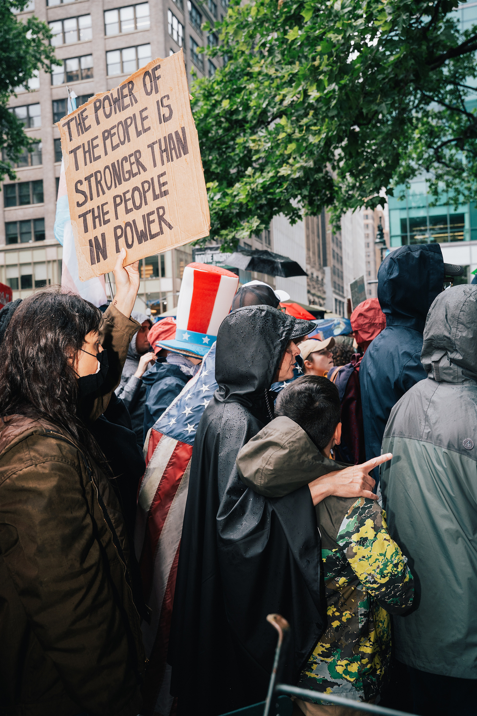 Photojournalism series of the No Kings protest in New York City for The New Republic magazine