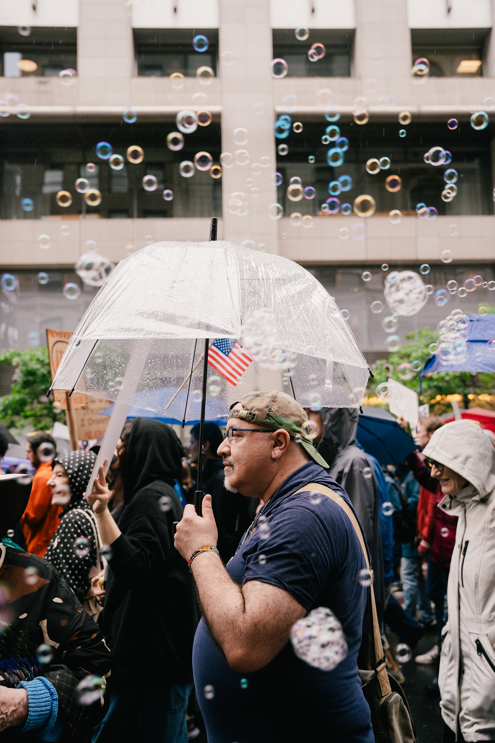 Photojournalism series of the No Kings protest in New York City for The New Republic magazine