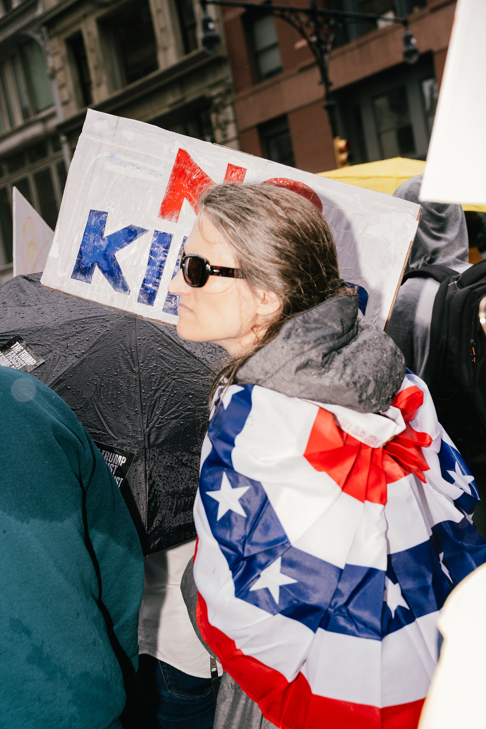 Photojournalism series of the No Kings protest in New York City for The New Republic magazine