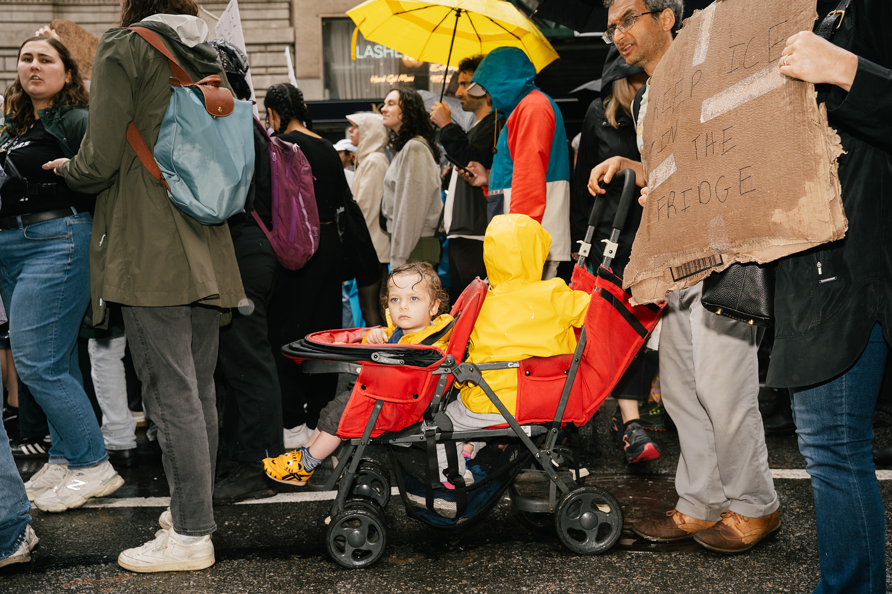 Photojournalism series of the No Kings protest in New York City for The New Republic magazine