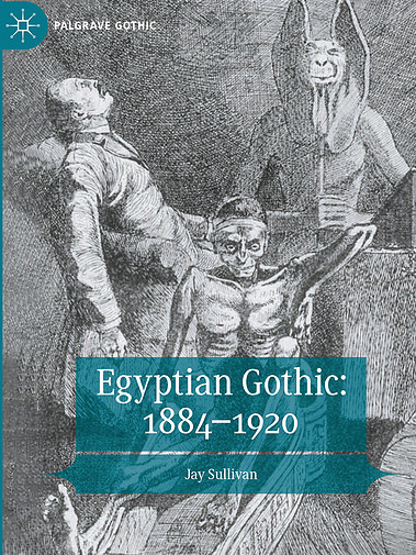 A book cover showing a mummy in a sarcophagus. Behind him, a man is collapsed in terror.

The text on the book reads 