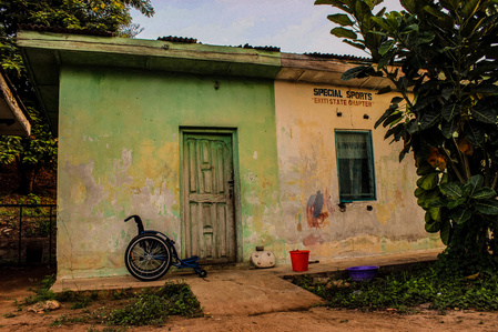 The building inside Ado-Ekiti stadium is an office and hostel for special sports athletes. Paralympic Sports Wheelchair Race Powerlifting