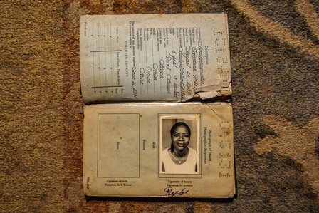 Old Liberian passport of Mama Sckadee