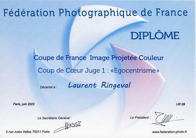 Coup de coeur, Coupe de France image projetée couleur, Fédération Photographique de France