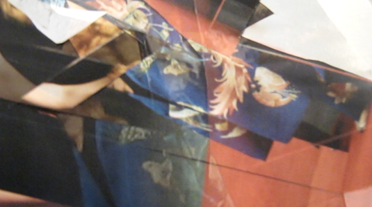 A second illustrious magazines shredded and scattered overtop one another to create one image.
