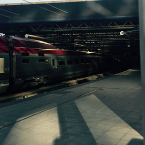 Brussels Train Station during a bomb alert evacuation.