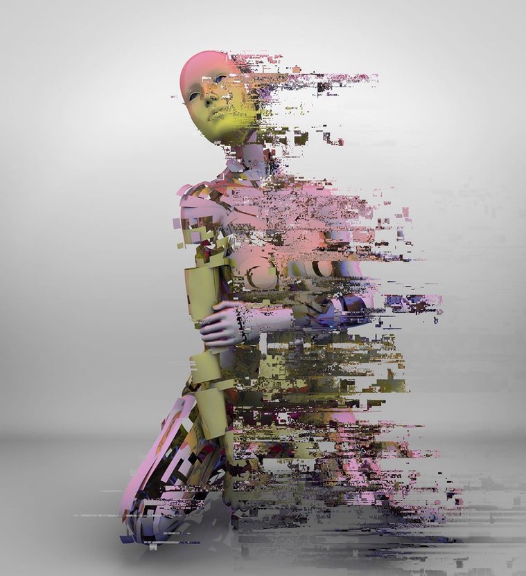 glitch and cgi artwork by Elena Romenkova 