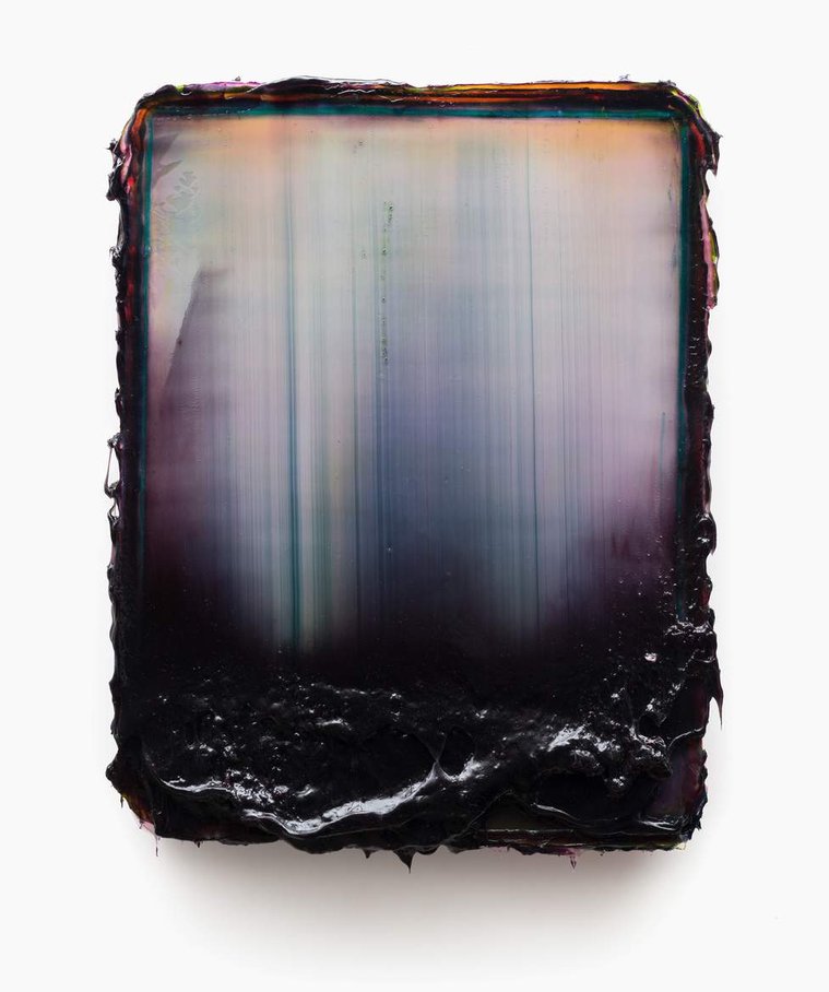 Hangham by Lev Khesin abstract paintings - thick layers of paint rosko inspired art