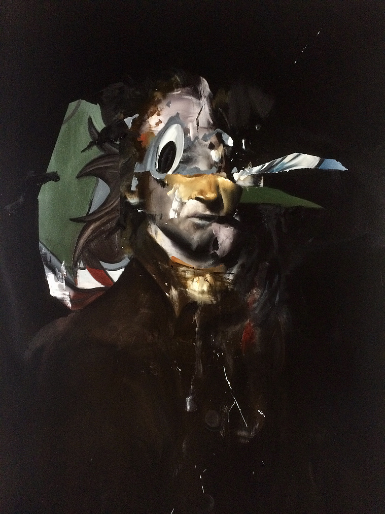 low brow version of classical painting by florian eymann for SHOWstudio