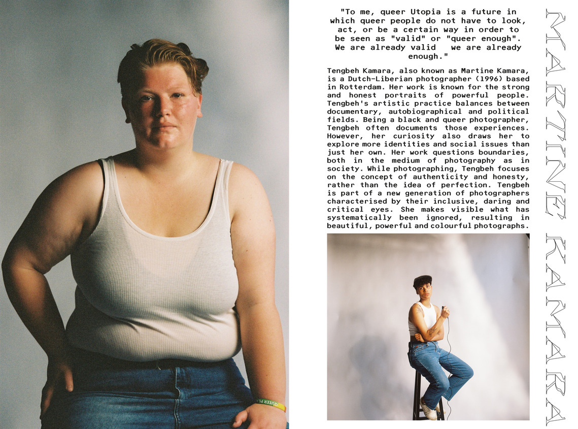 Free archival web zine from the Utopia exhibition by Beyond Photography held at NDSM Fuse in Amsterdam 2021 exploring queer futures in art. 
