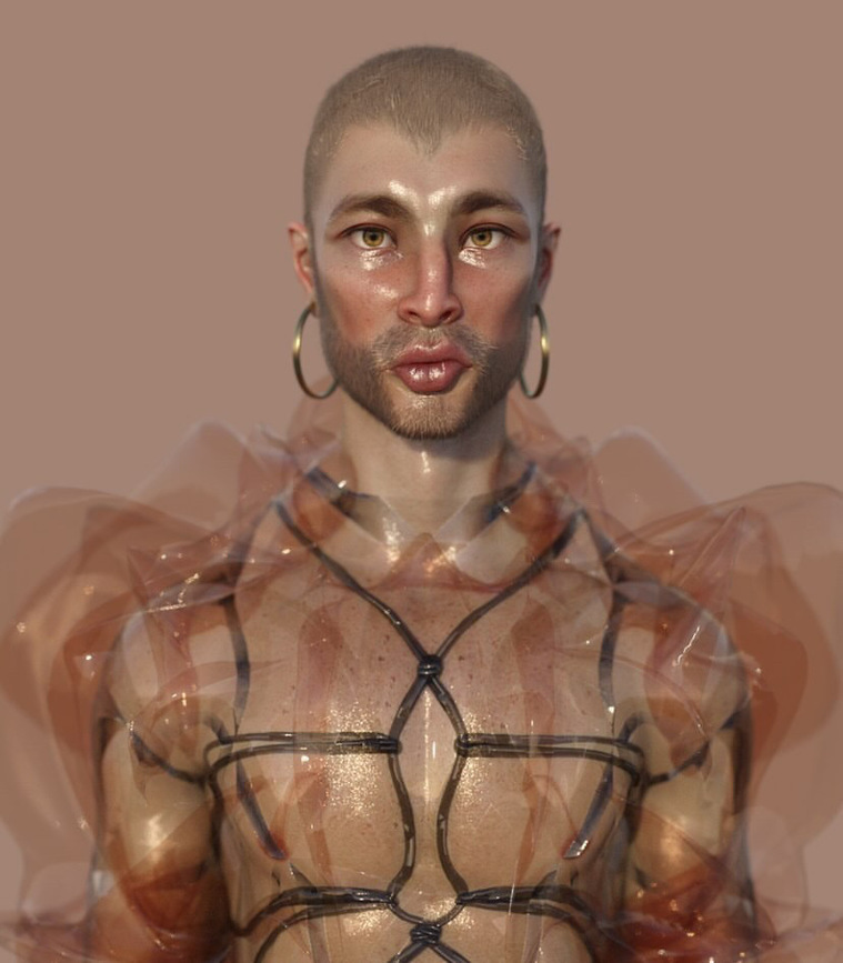 Queer CGI image by The Supernature collective in Amsterdam. 