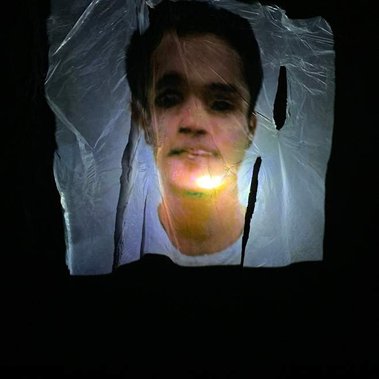 Image of Ganesha Lockhart for Computer vision art gallery 2021 by Ryan Blackwell and Aleksi halttunen. Image created with custom machine learning software and video installation. 