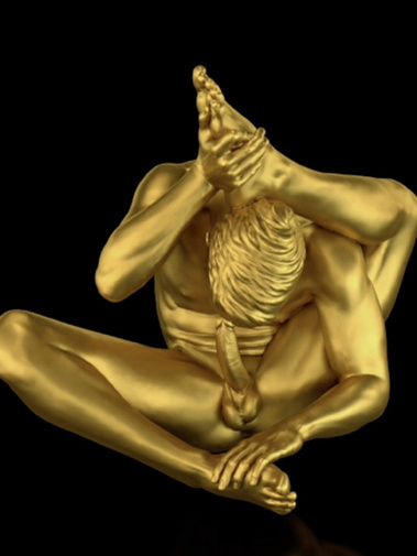 Gold statue by Stuart Sandford for Beyond Photography