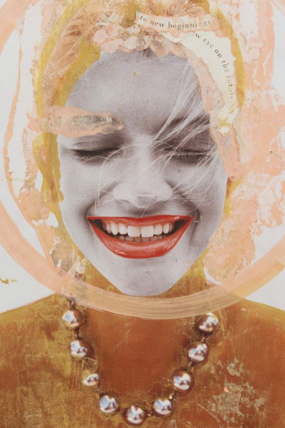 collage portrait | fashion collage in colour and black and white art by Lucilla Bellini
