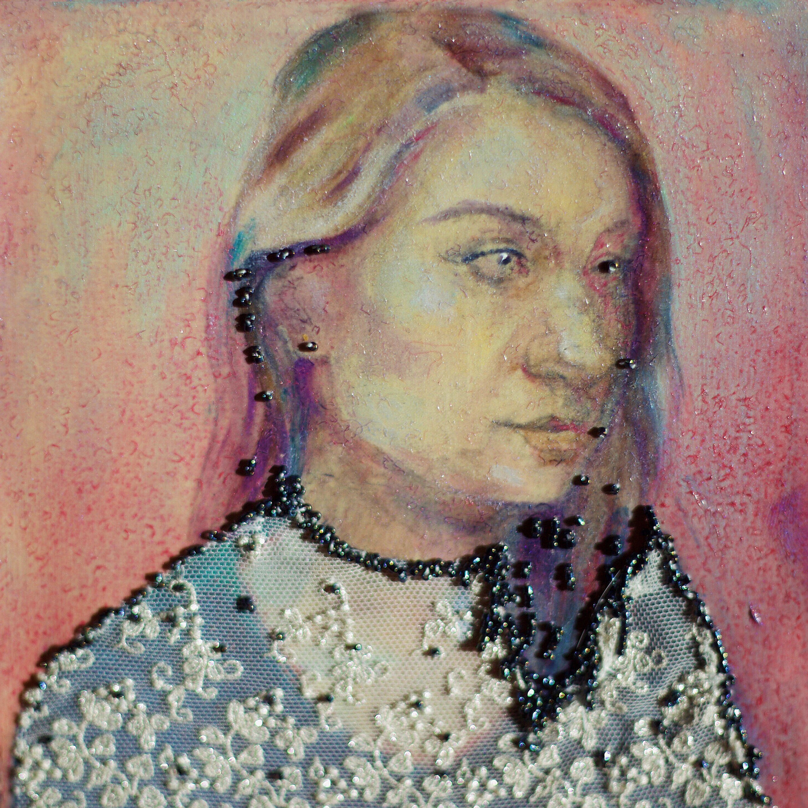 Oil on Silk.