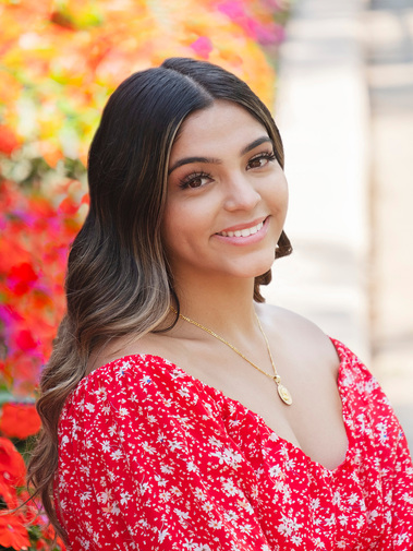 Young latina woman photographed outside by a park by headshot photographer located in chicago gloria cristina