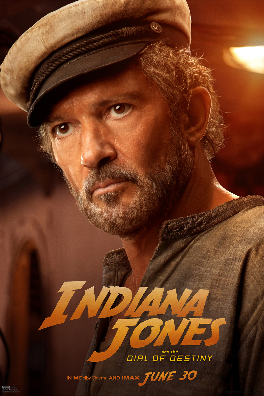 Indiana Jones and The Dial of Destiny (2023), Antonio Banderas as Renaldo Photography Hayley Benoit