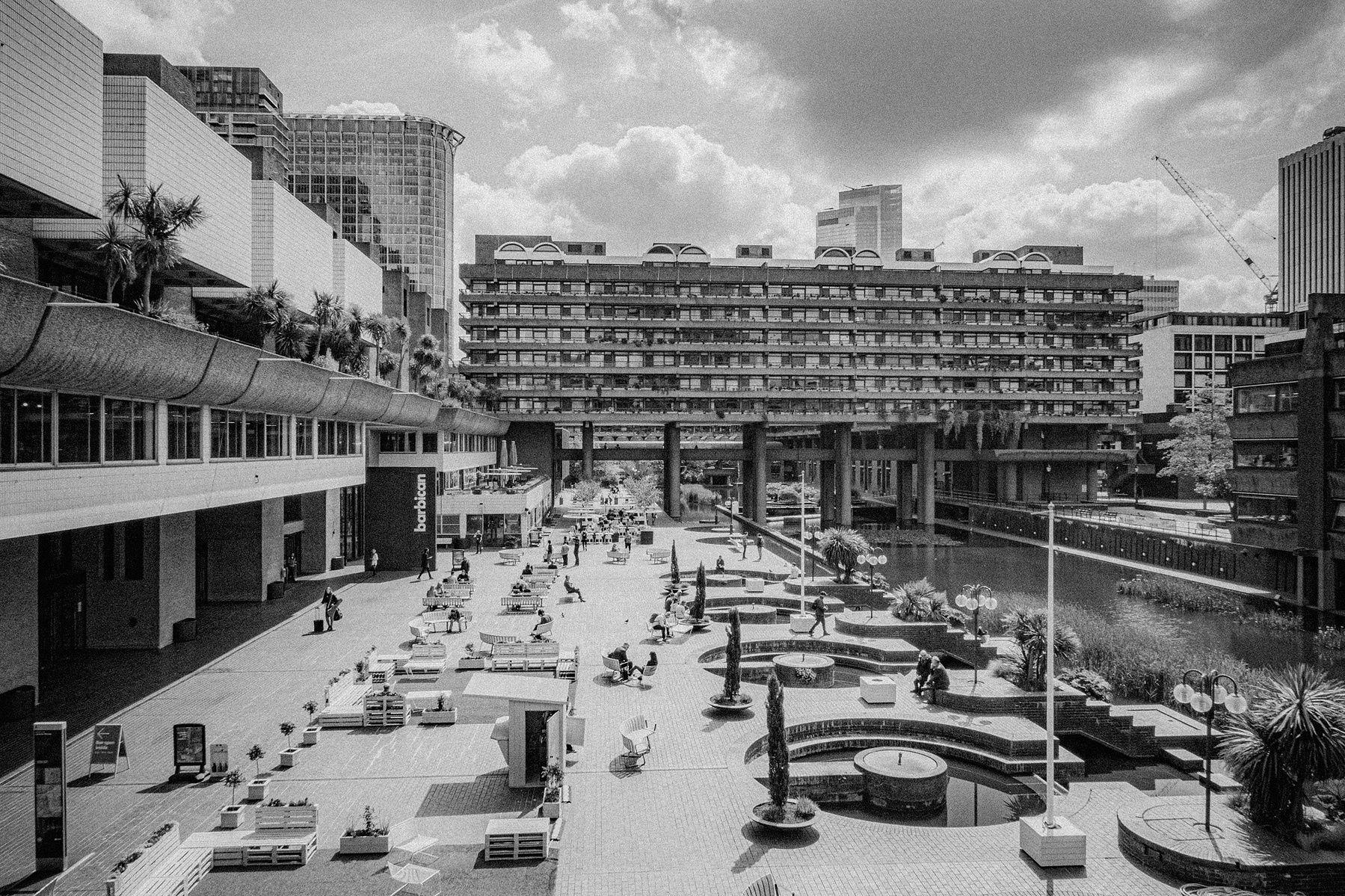 The Barbican Centre, The City of London by Chamberlin, Powell & Bon.