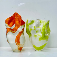 Spring Leap I & II
Porcelain
Orange 43cm high
Spring Green 40cm high