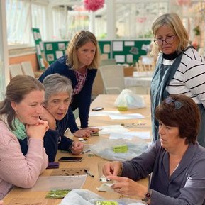 Lynn Comley workshops showing embroidery techniques