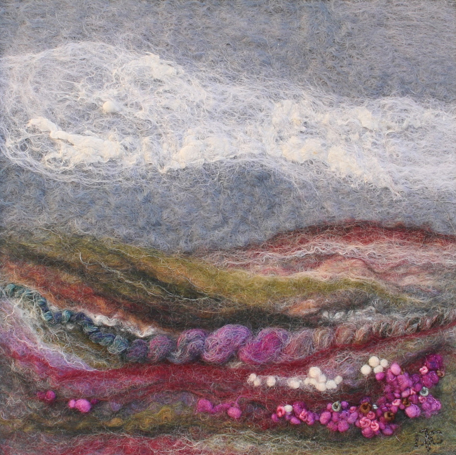 moorland landscape by Lynn Comley aka UpandDownDale, a Yorkshire textile artist 