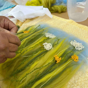Wet felting workshops with Lynn Comley aka Up and Down Dale 