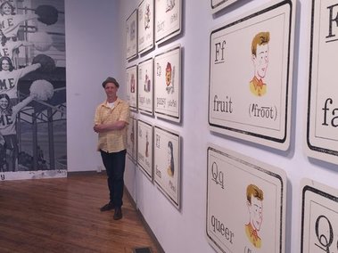 Rich Harrington in his solo exhibition 