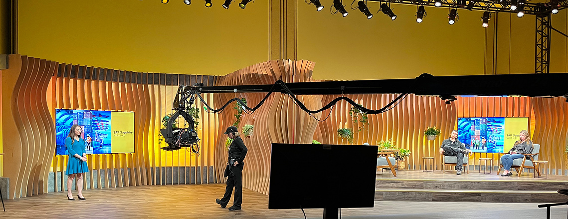SAP virtual conference live broadcast stage