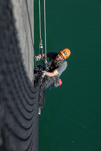 Travaux Acrobatiques opérés par Jarnias à Brest, France photo Bekker Thomas