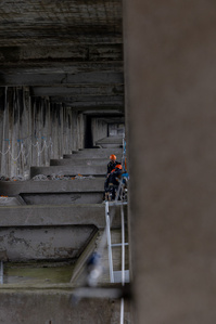 Travaux Acrobatiques opérés par Jarnias à Brest, France photo Bekker Thomas