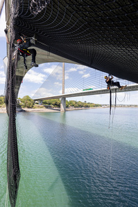 Travaux Acrobatiques opérés par Jarnias à Brest, France photo Bekker Thomas