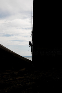 Travaux Acrobatiques opérés par Jarnias à Brest, France photo Bekker Thomas