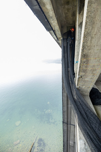 Travaux Acrobatiques opérés par Jarnias à Brest, France photo Bekker Thomas