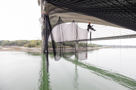 Travaux Acrobatiques opérés par Jarnias à Brest, France photo Bekker Thomas