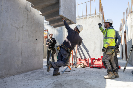 Travaux Acrobatiques opérés par Jarnias à Brest, France photo Bekker Thomas