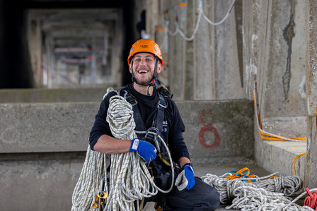 Travaux Acrobatiques opérés par Jarnias à Brest, France photo Bekker Thomas